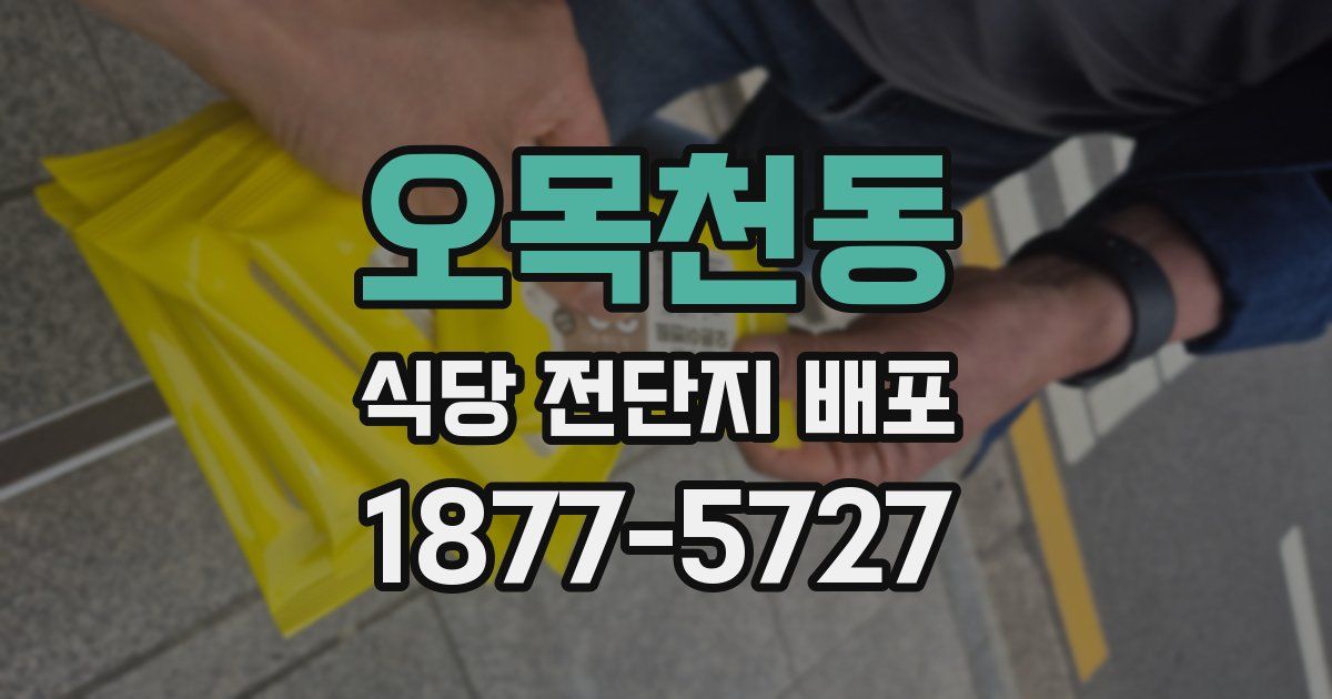 오목천동 식당 전단지 배포