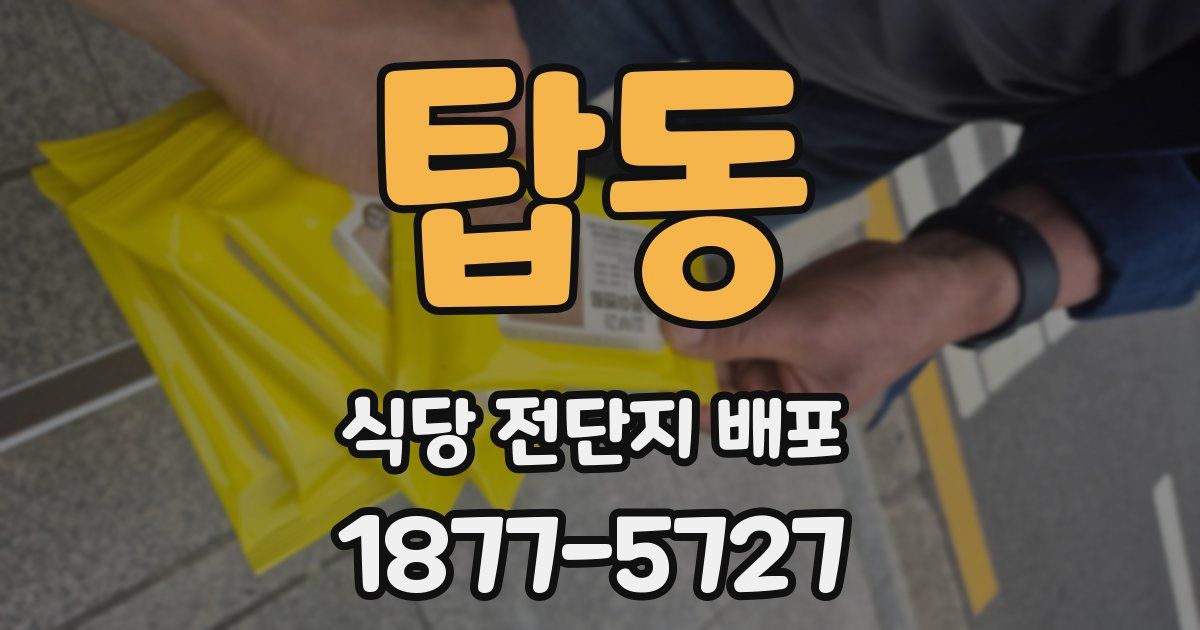 탑동 식당 전단지 배포