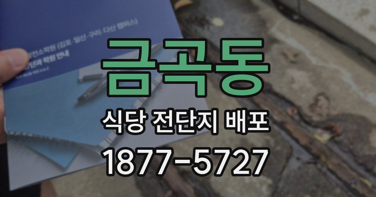 금곡동 식당 전단지 배포