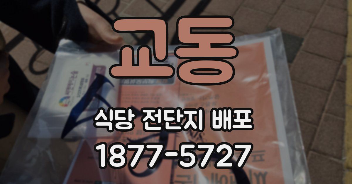 교동 식당 전단지 배포