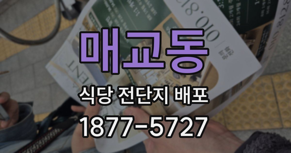 매교동 식당 전단지 배포