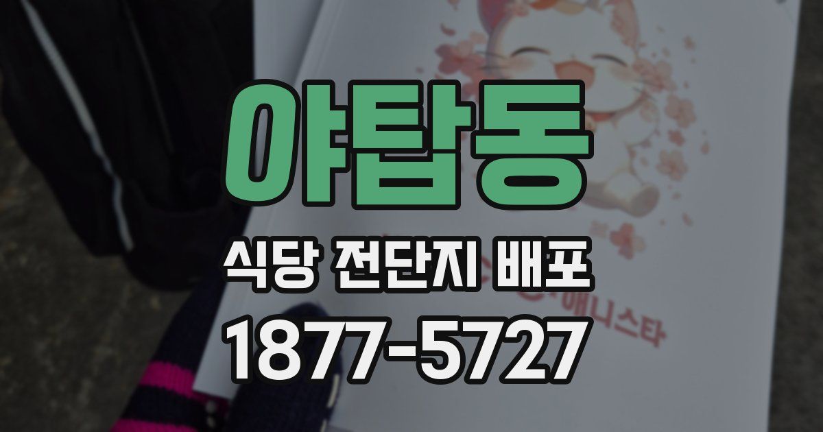 야탑동 식당 전단지 배포