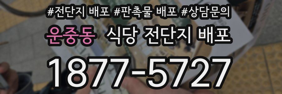 운중동 식당 전단지 배포