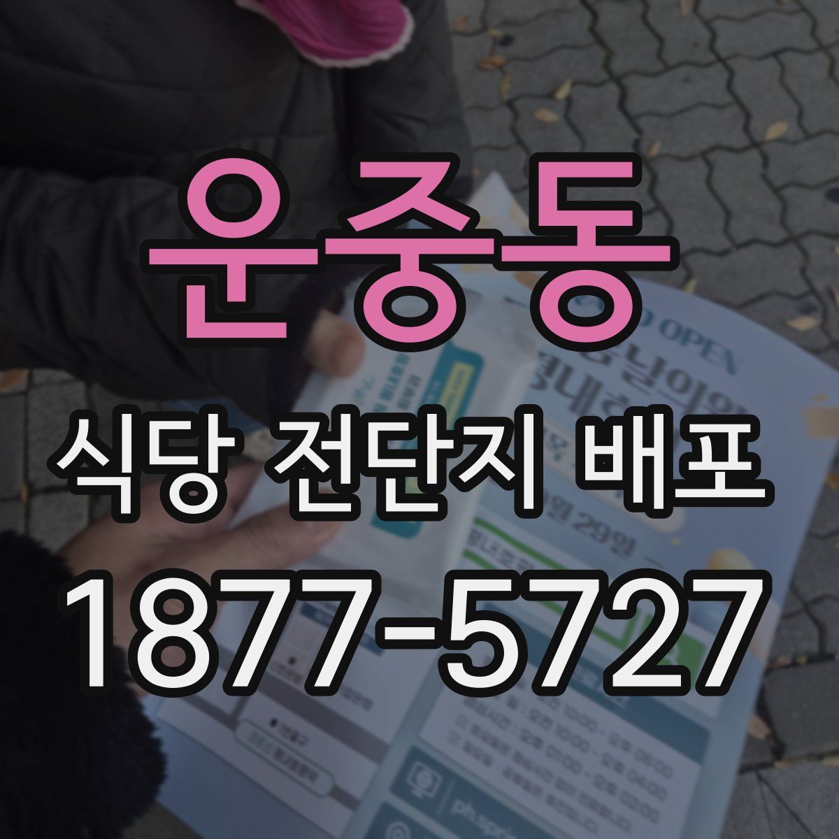 운중동 식당 전단지 배포