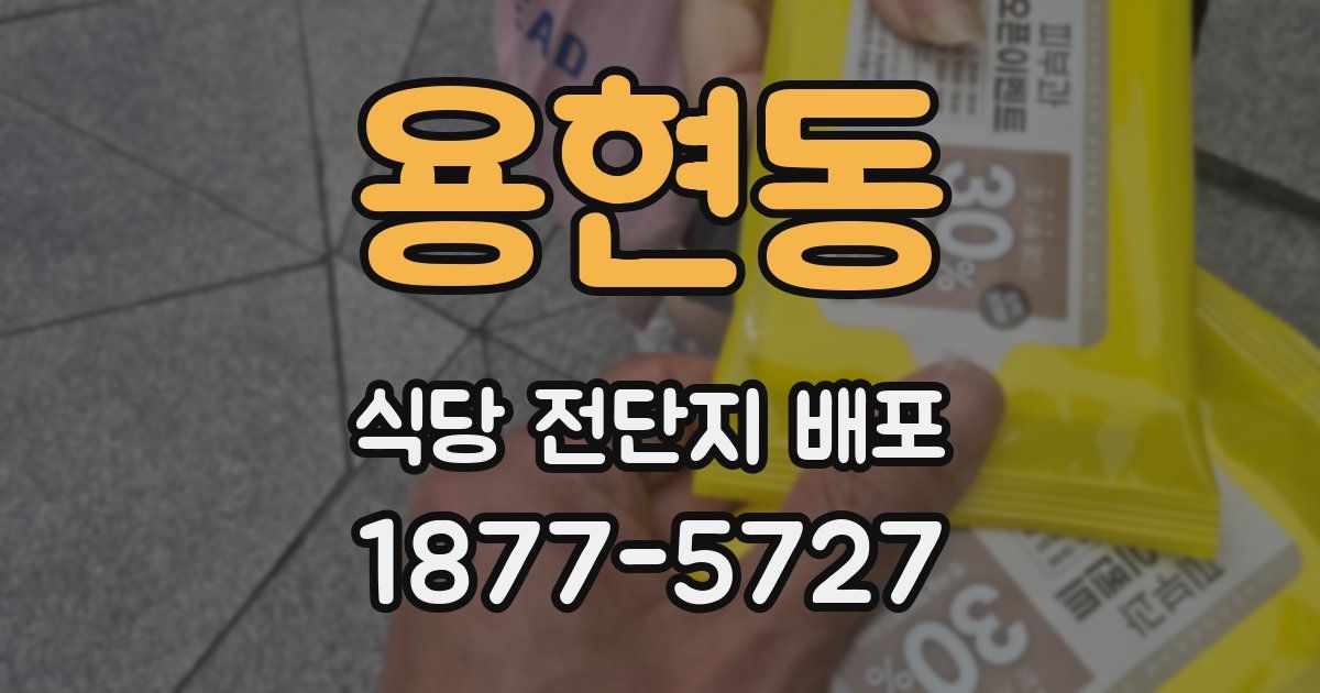 용현동 식당 전단지 배포