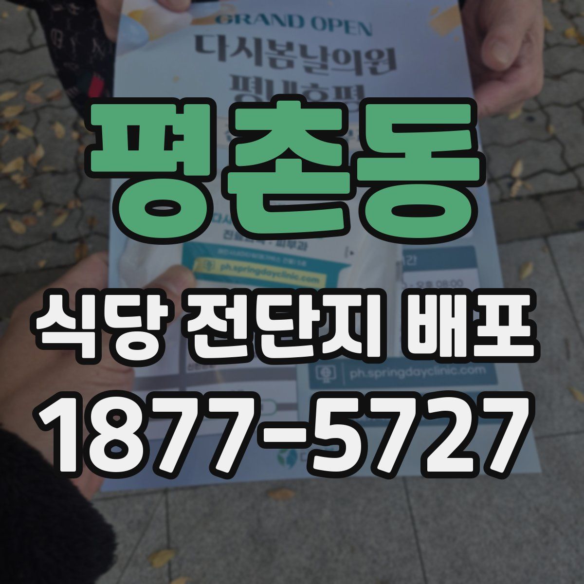 평촌동 식당 전단지 배포