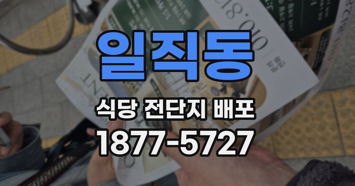 일직동 식당 전단지 배포