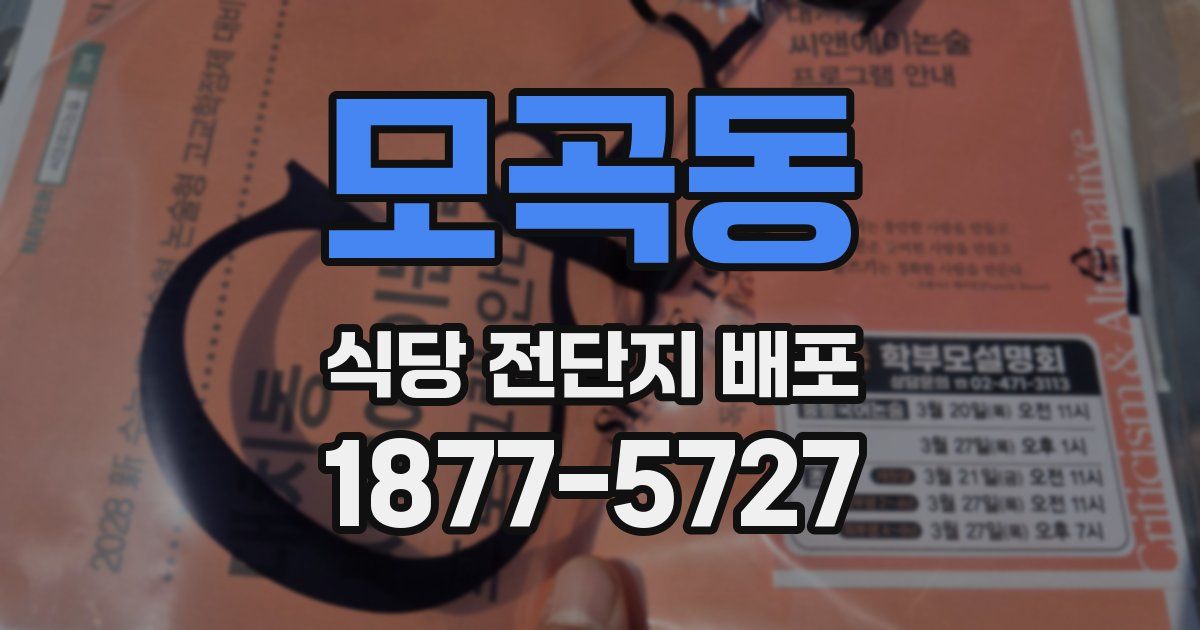 모곡동 식당 전단지 배포