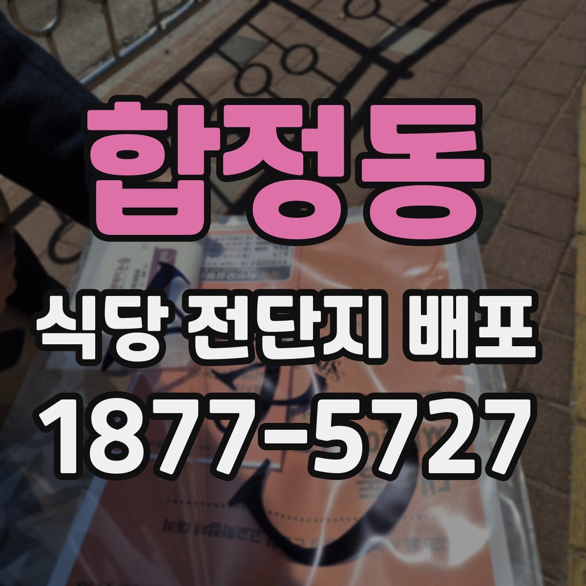 합정동 식당 전단지 배포