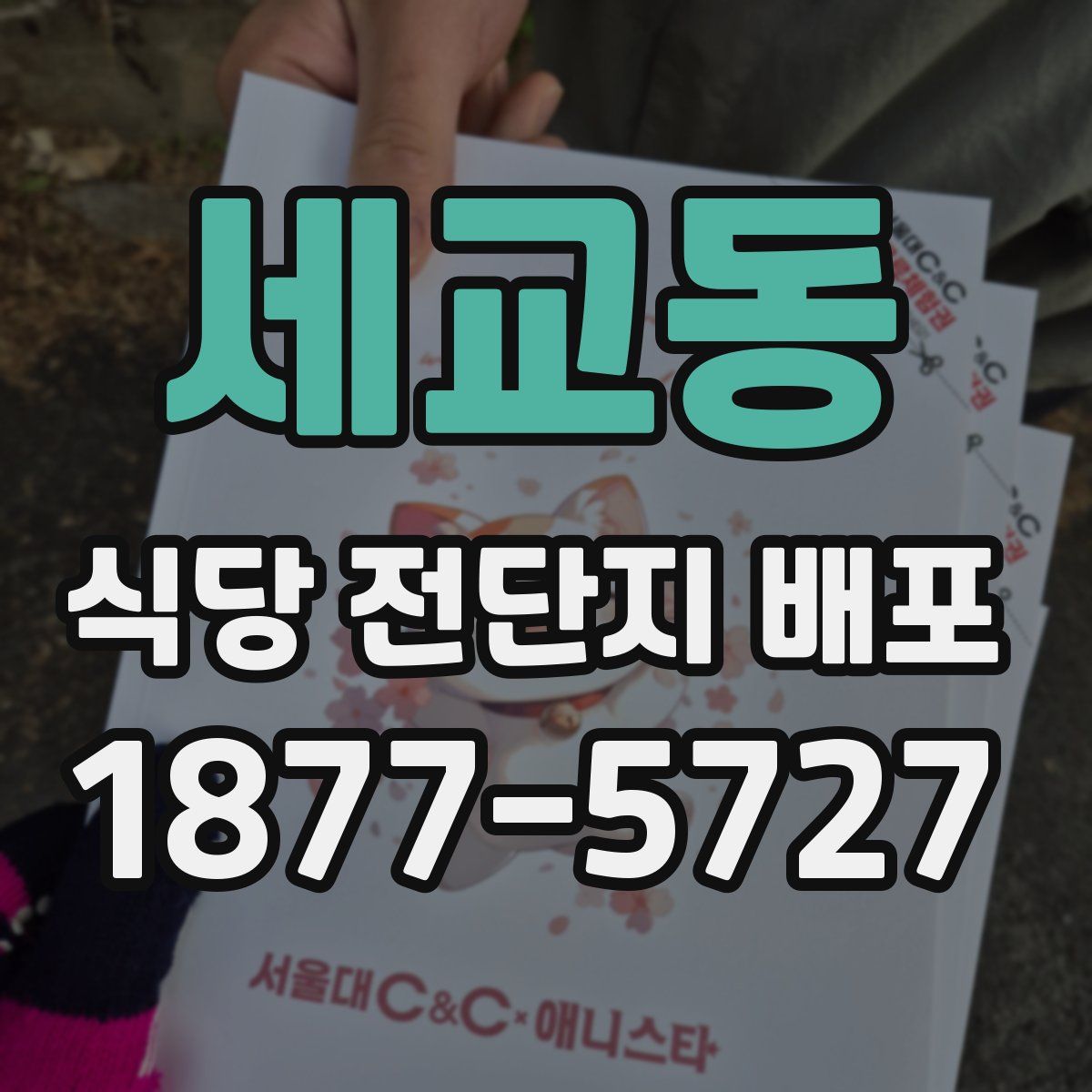 세교동 식당 전단지 배포