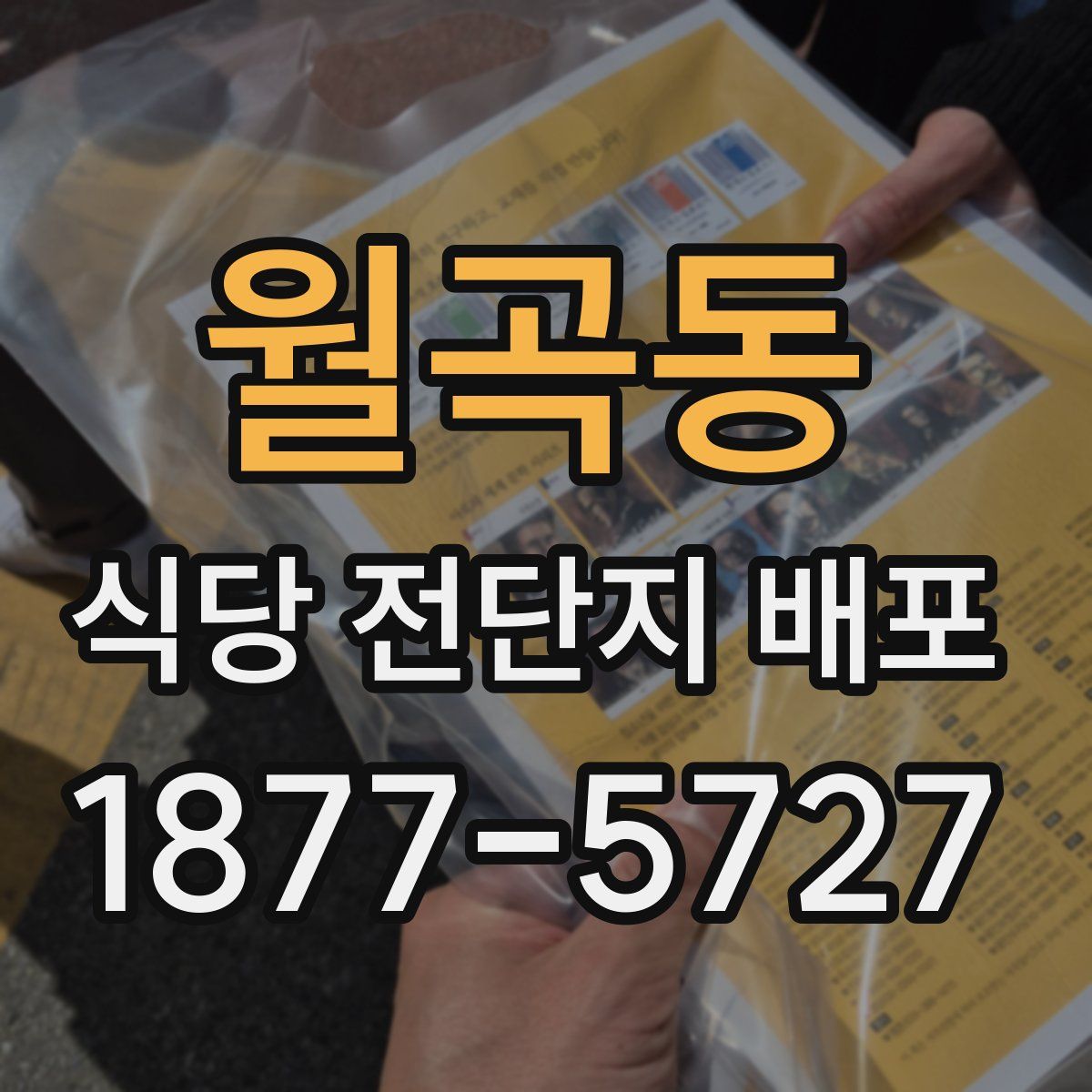 월곡동 식당 전단지 배포