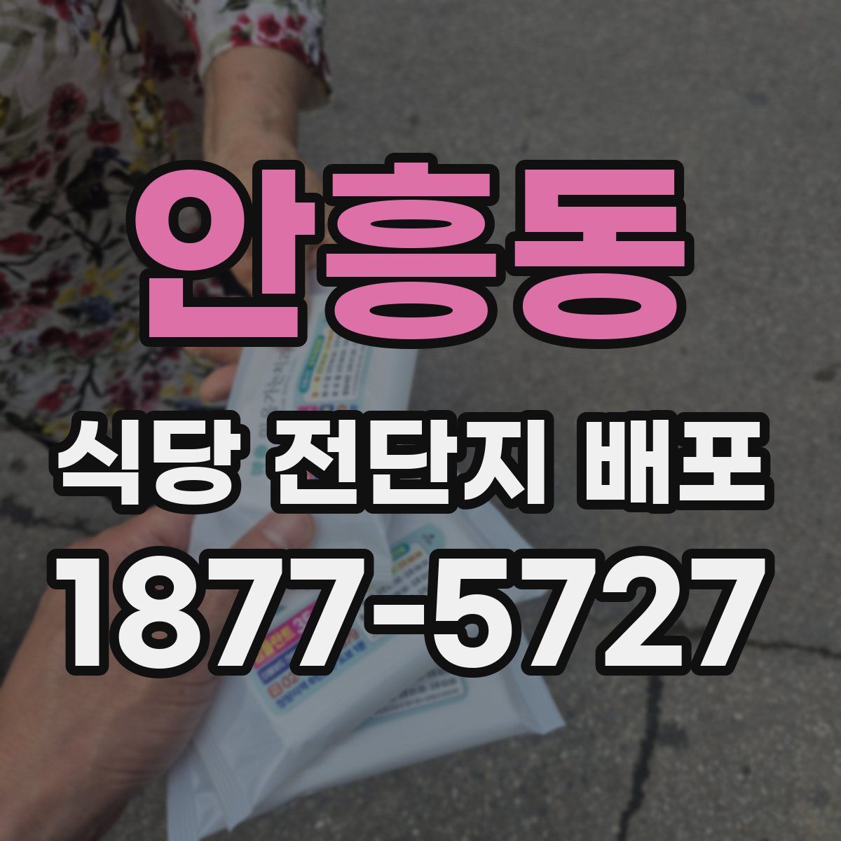 안흥동 식당 전단지 배포