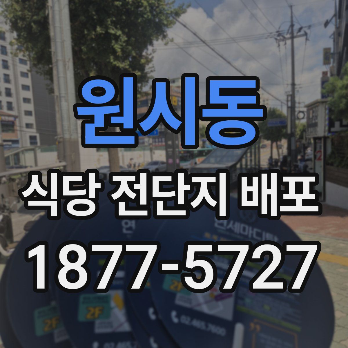 원시동 식당 전단지 배포