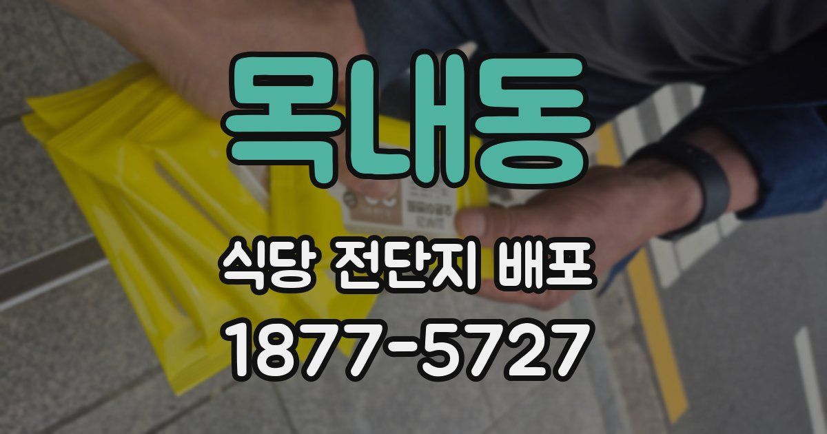 목내동 식당 전단지 배포