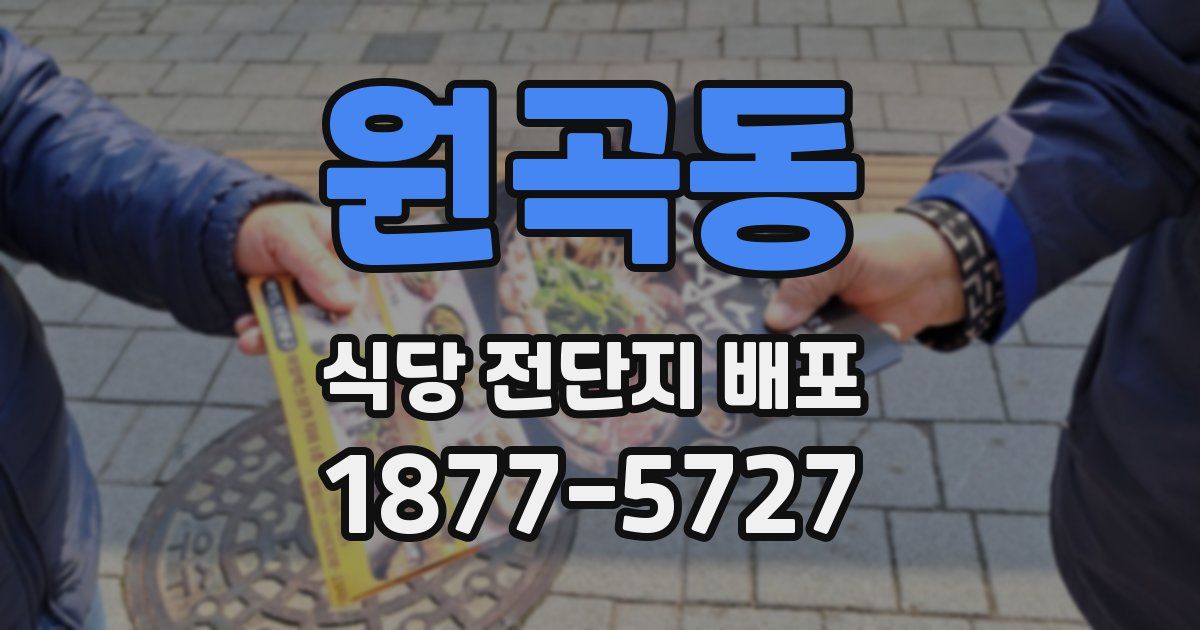 원곡동 식당 전단지 배포