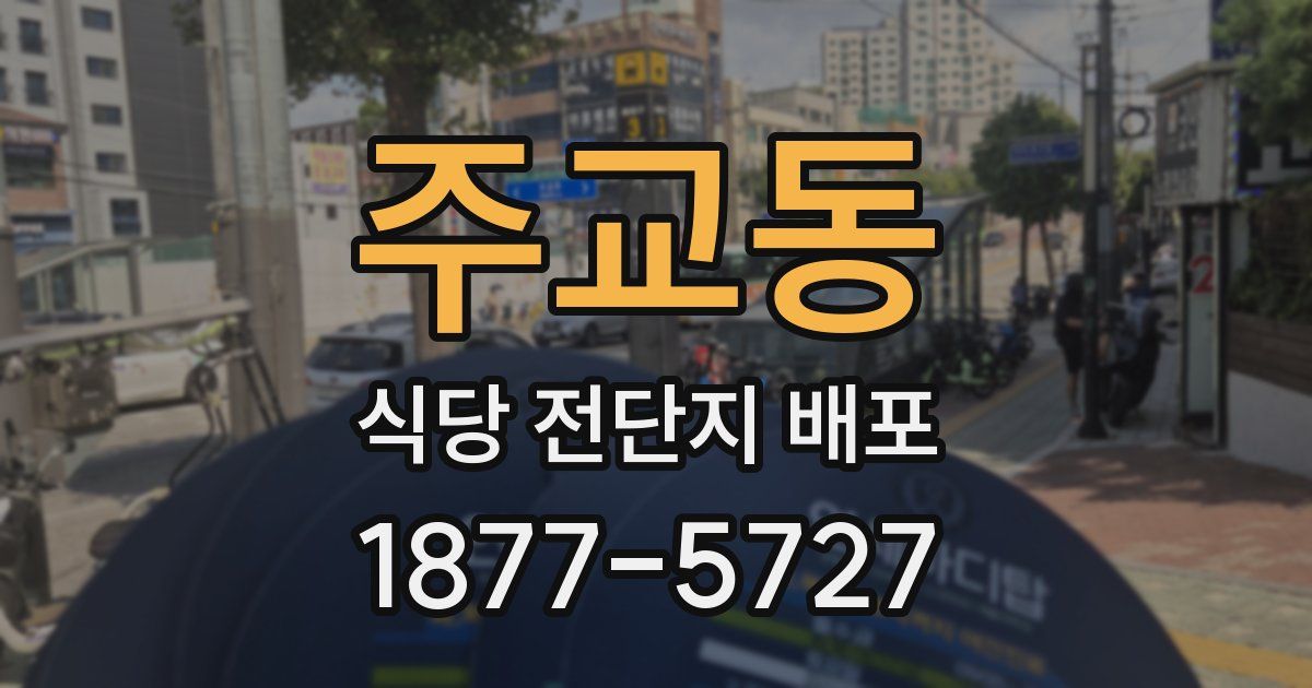 주교동 식당 전단지 배포