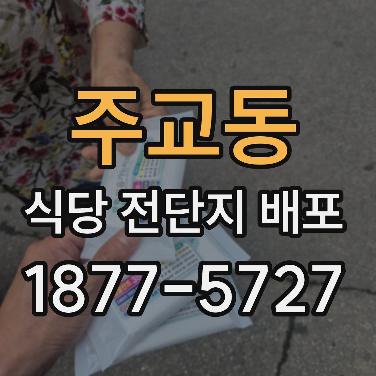 주교동 식당 전단지 배포