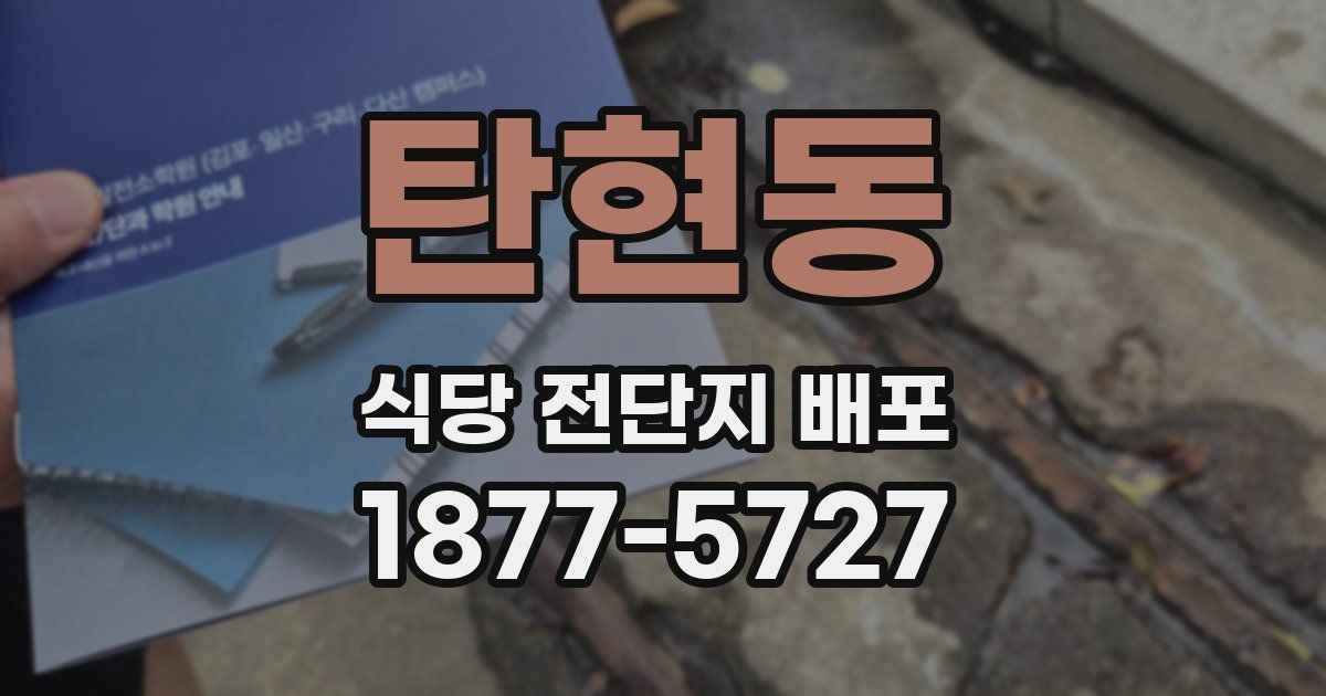 탄현동 식당 전단지 배포