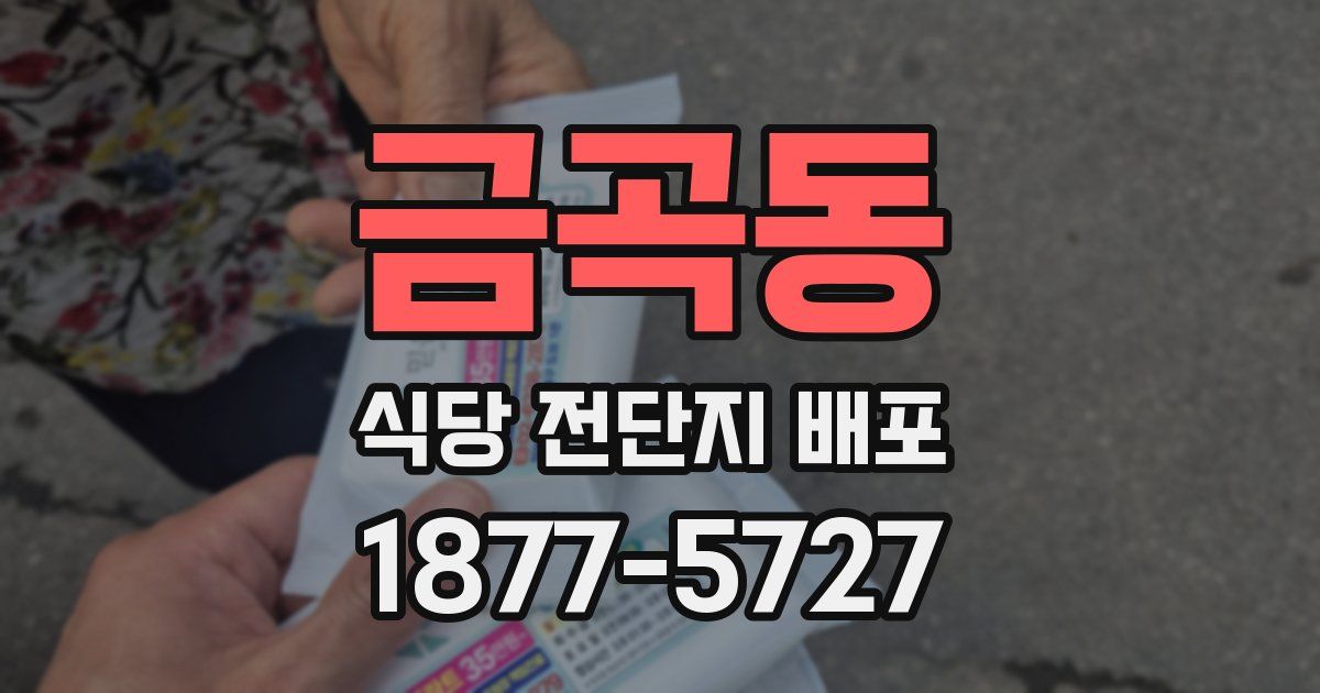 금곡동 식당 전단지 배포