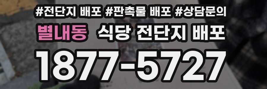 별내동 식당 전단지 배포
