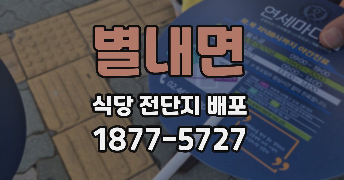 별내면 식당 전단지 배포