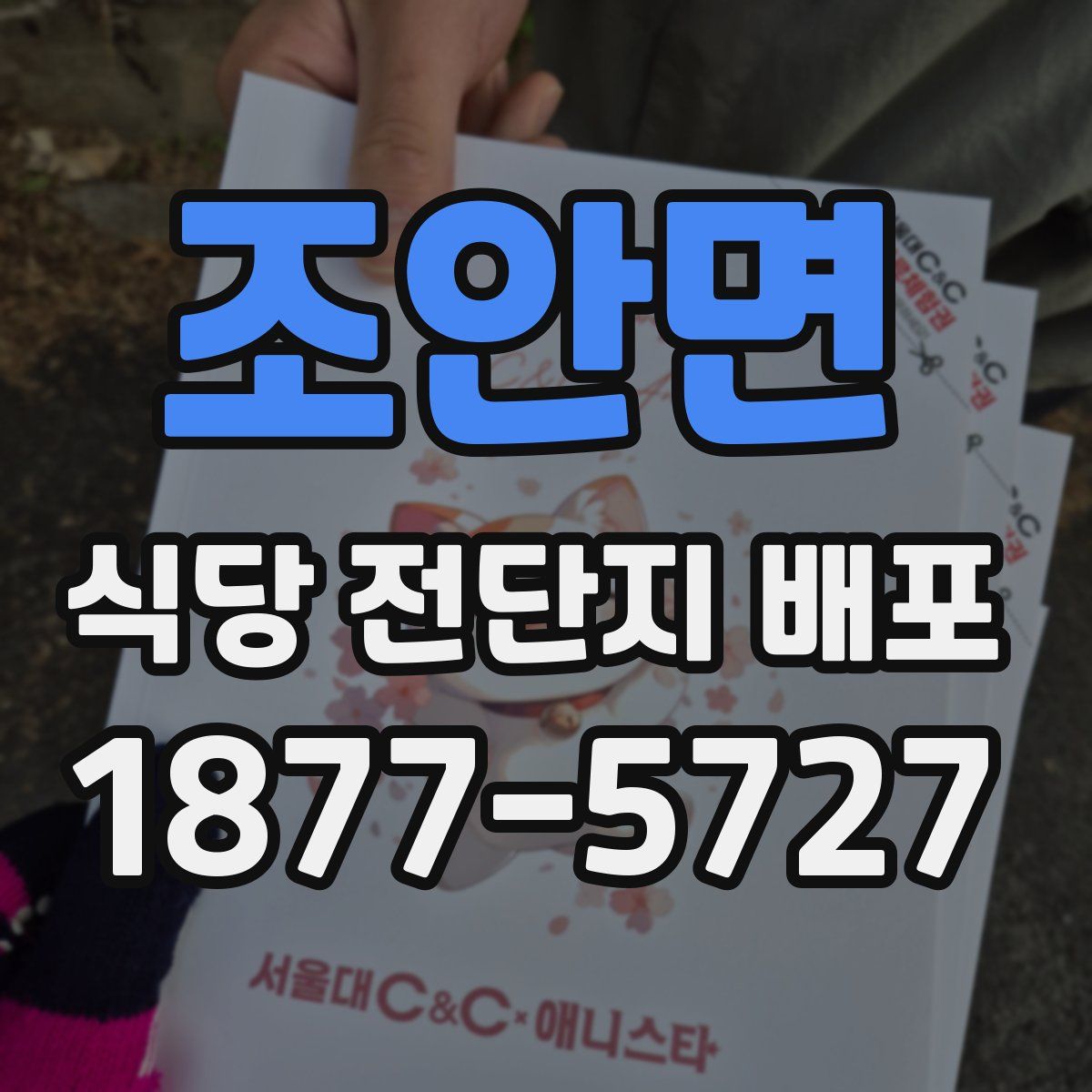 조안면 식당 전단지 배포