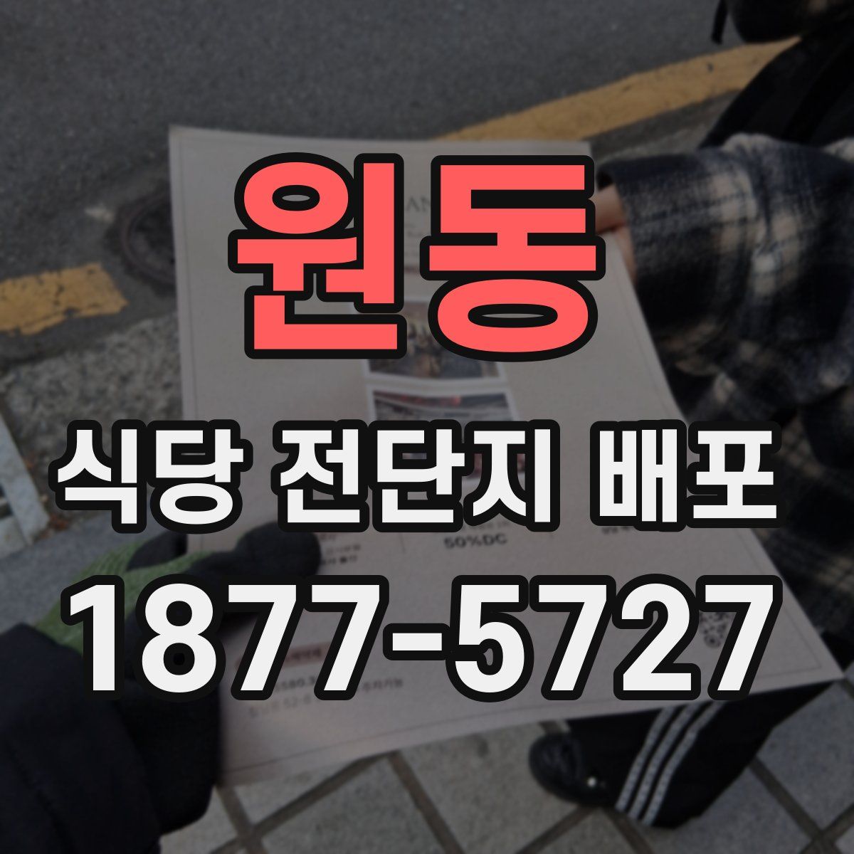 원동 식당 전단지 배포