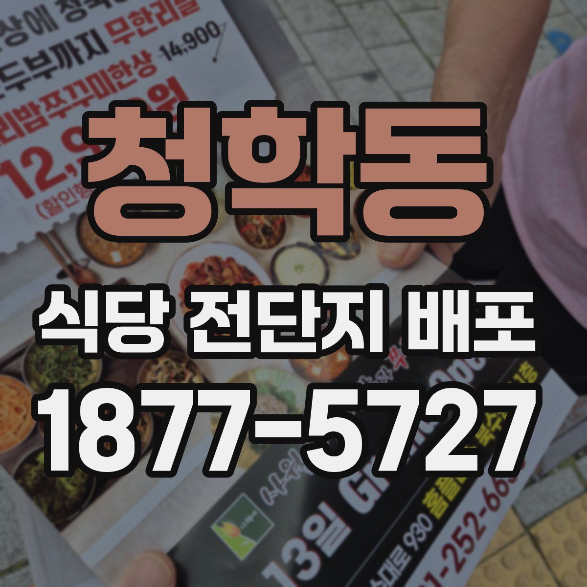 청학동 식당 전단지 배포