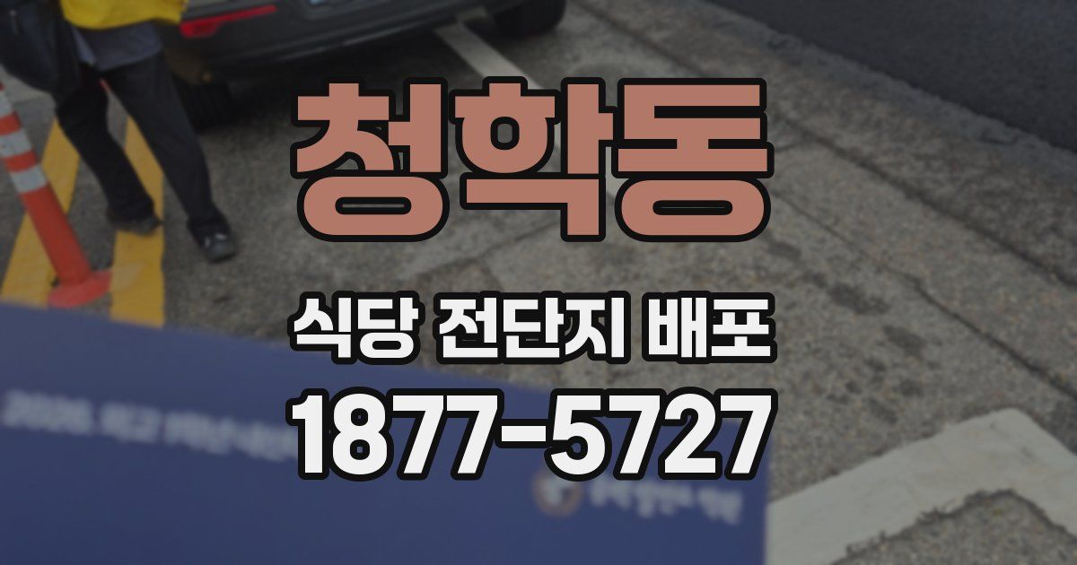 청학동 식당 전단지 배포