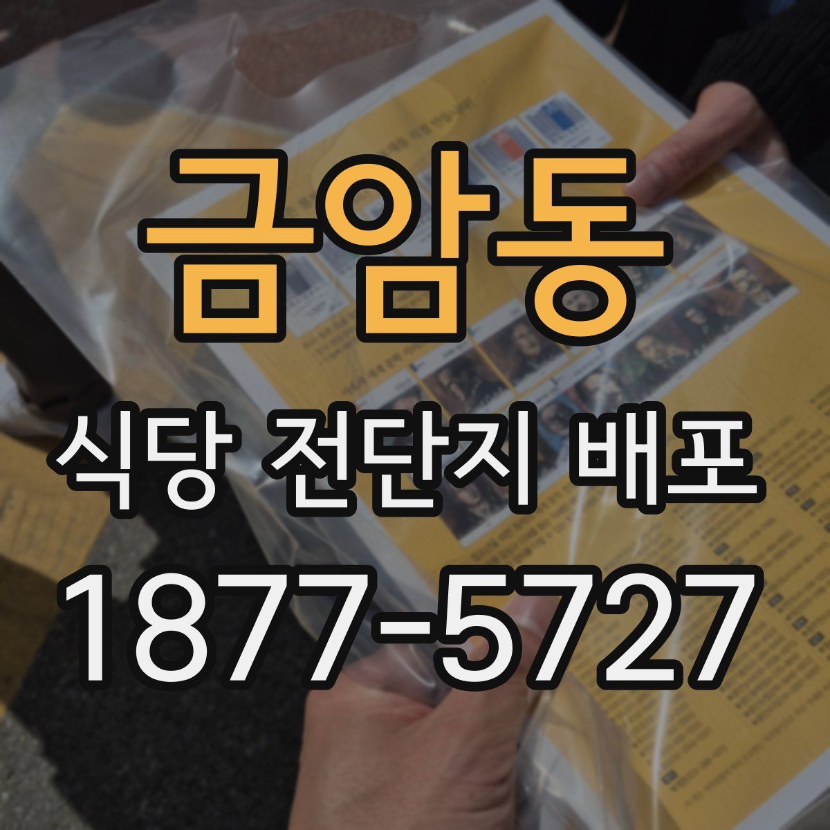 금암동 식당 전단지 배포