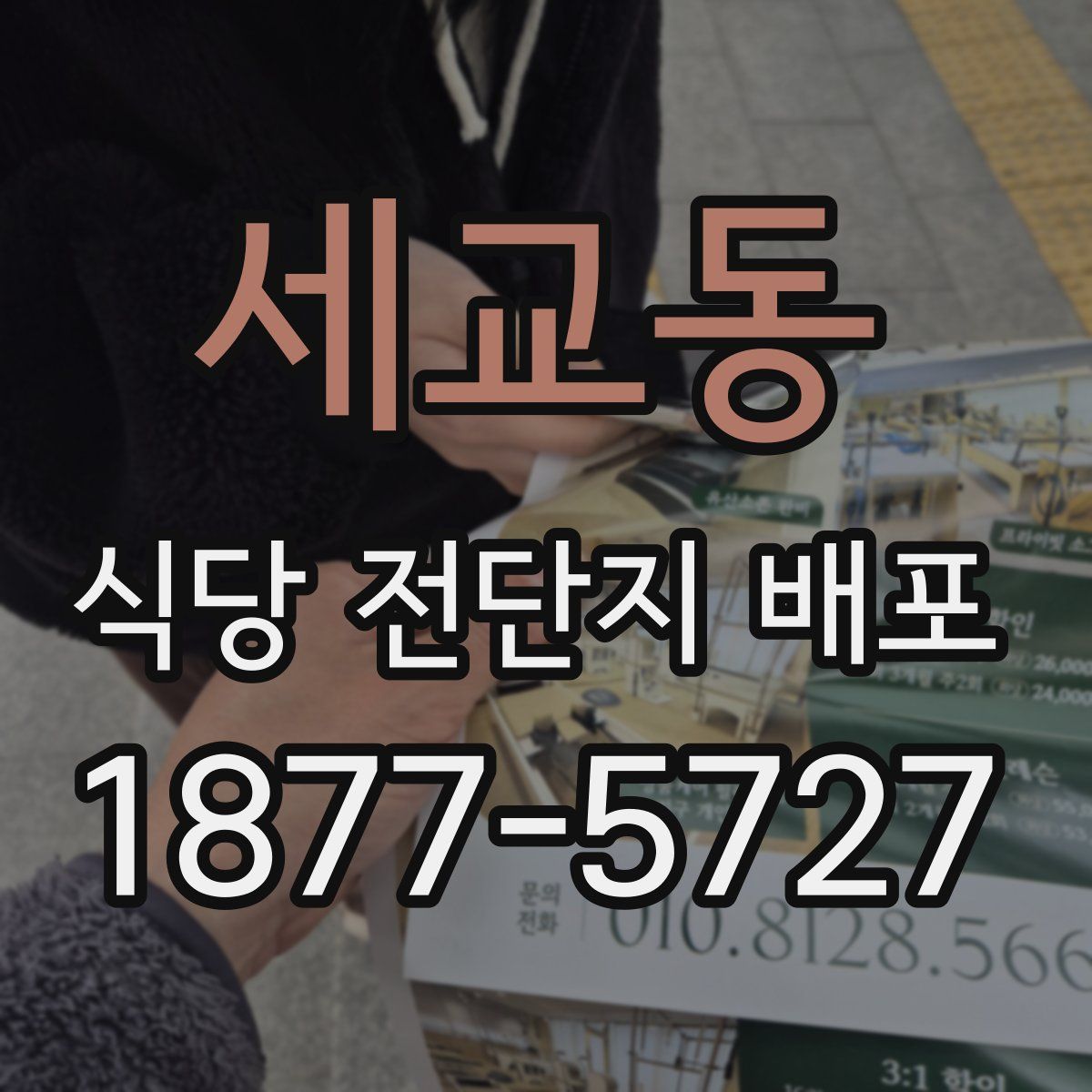 세교동 식당 전단지 배포