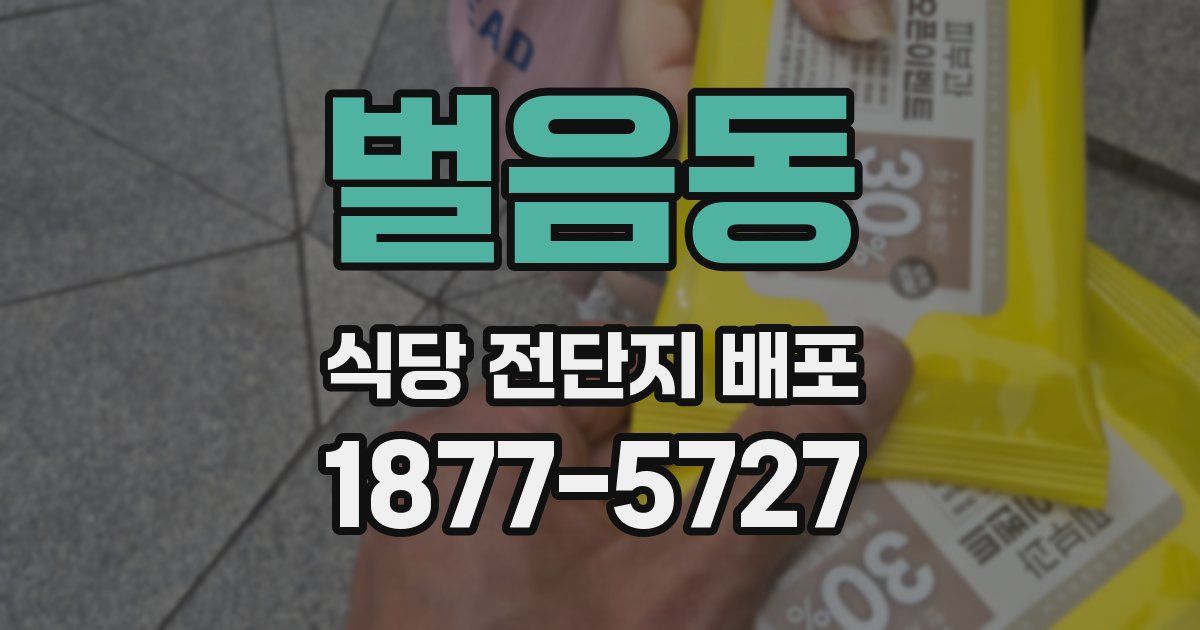 벌음동 식당 전단지 배포