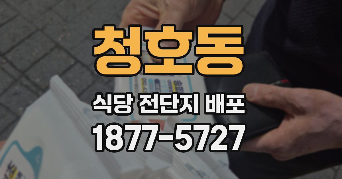 청호동 식당 전단지 배포