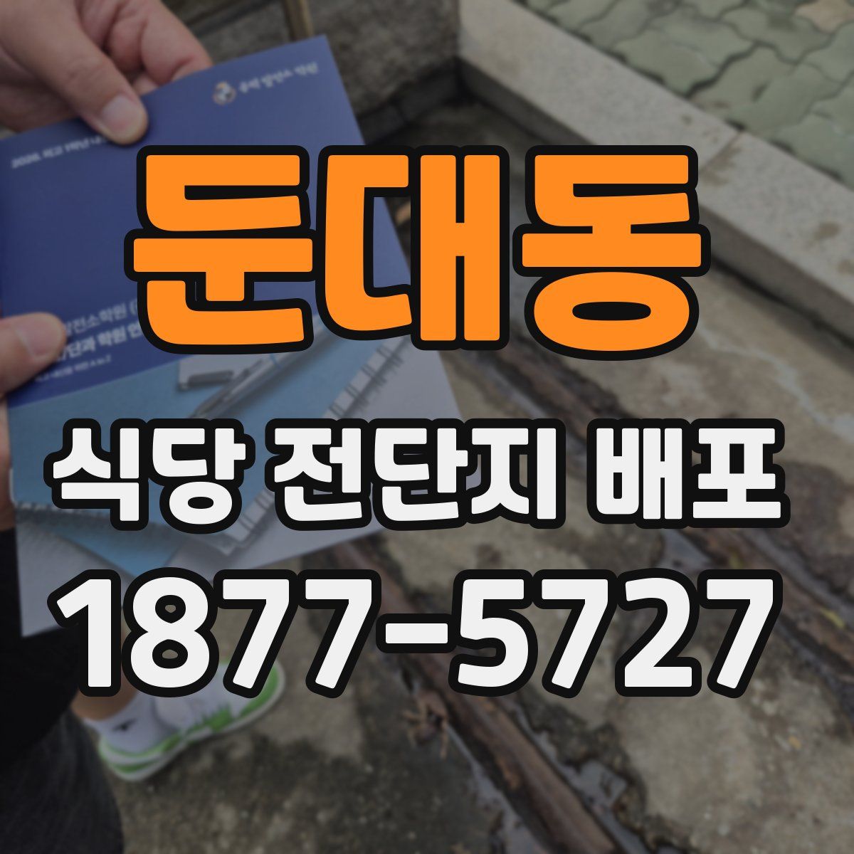 둔대동 식당 전단지 배포