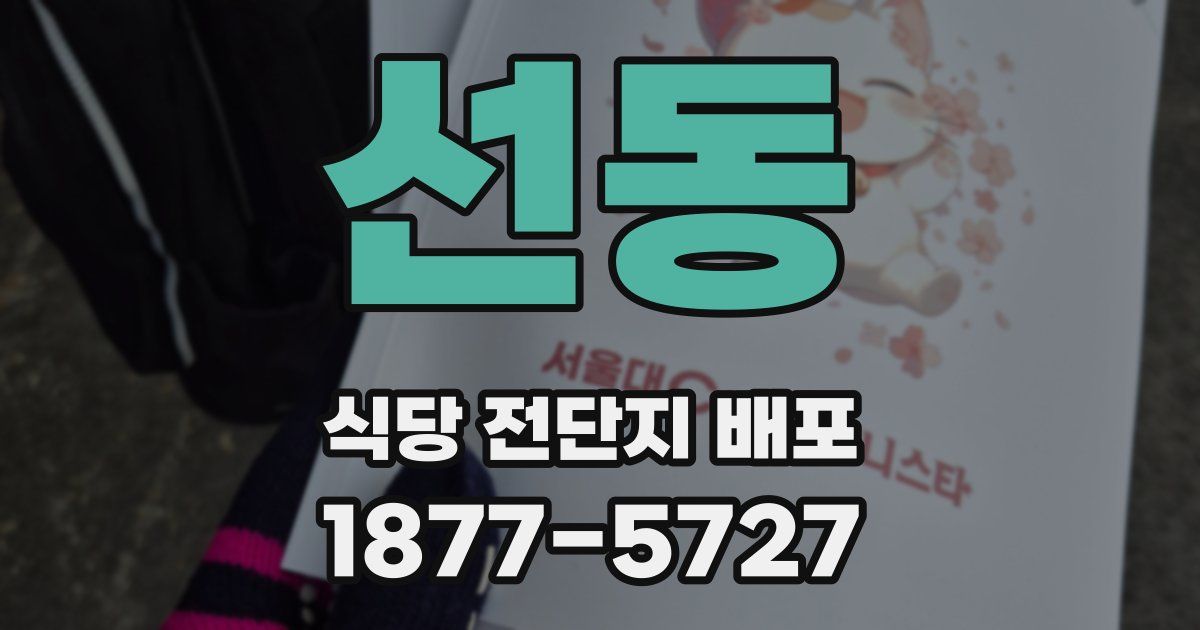 선동 식당 전단지 배포