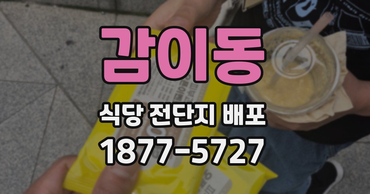 감이동 식당 전단지 배포