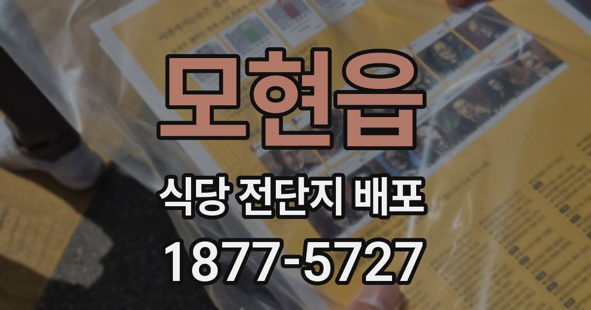 모현읍 식당 전단지 배포