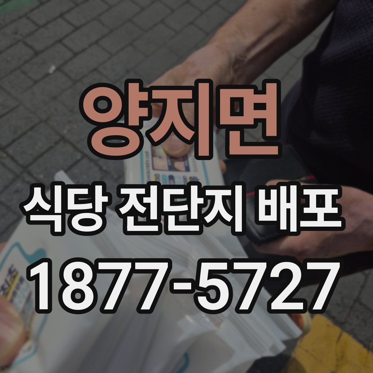 양지면 식당 전단지 배포