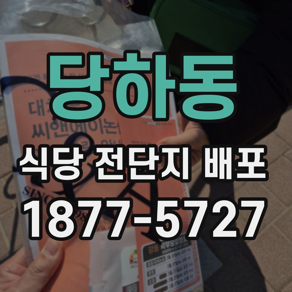 당하동 식당 전단지 배포