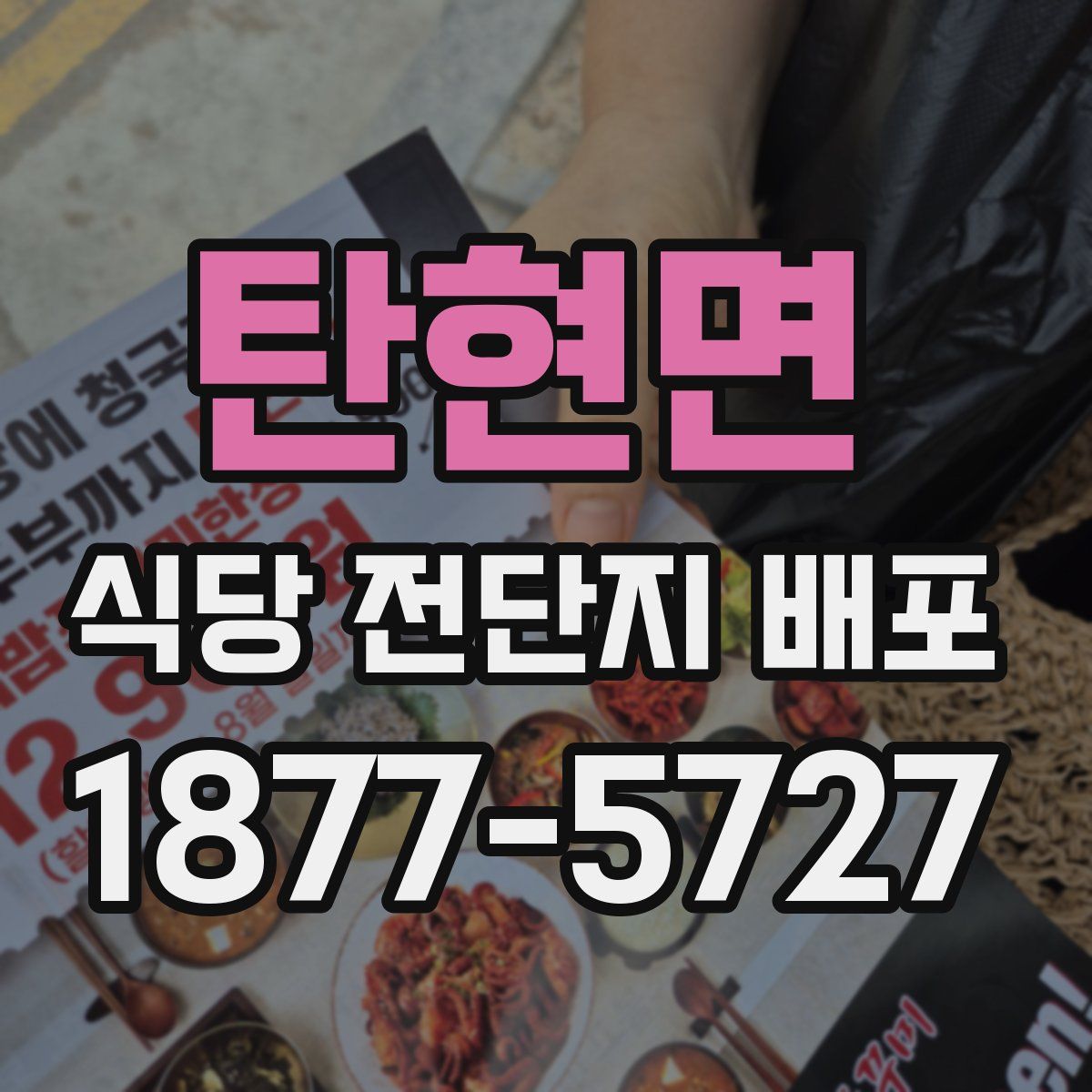 탄현면 식당 전단지 배포