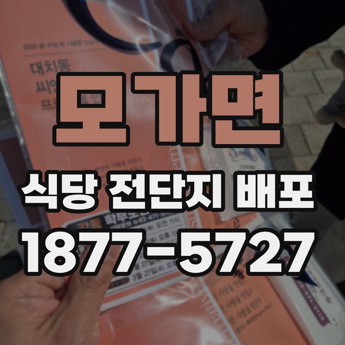 모가면 식당 전단지 배포