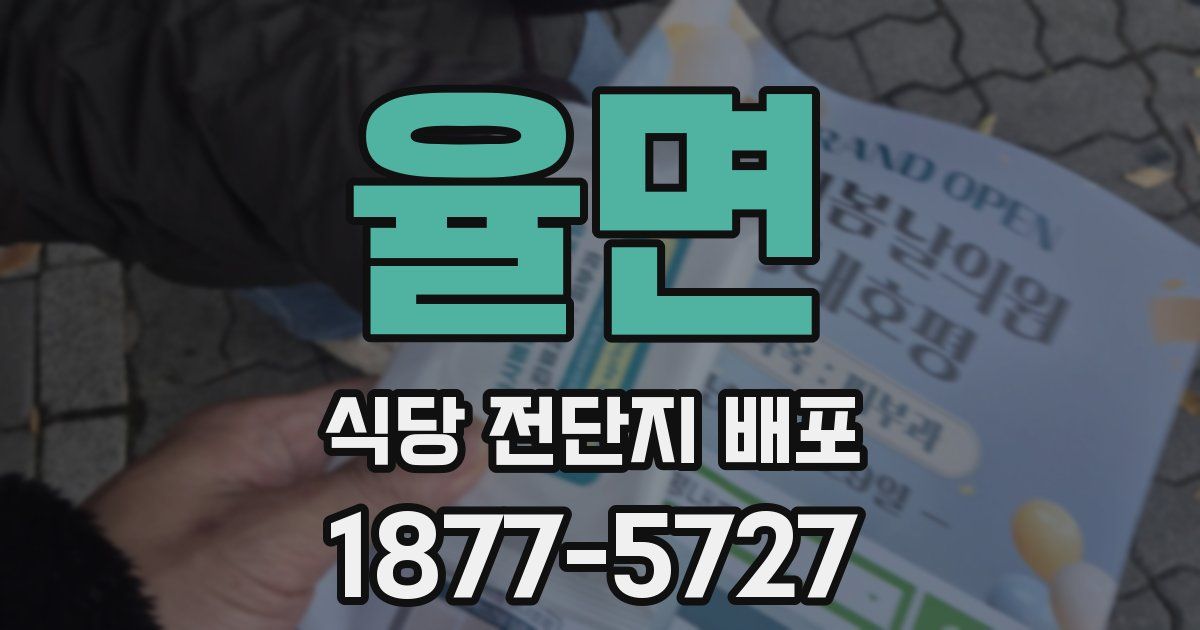 율면 식당 전단지 배포