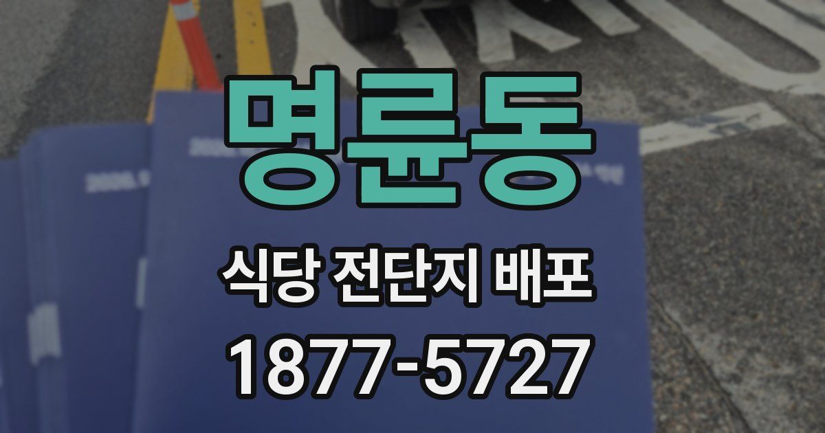 명륜동 식당 전단지 배포