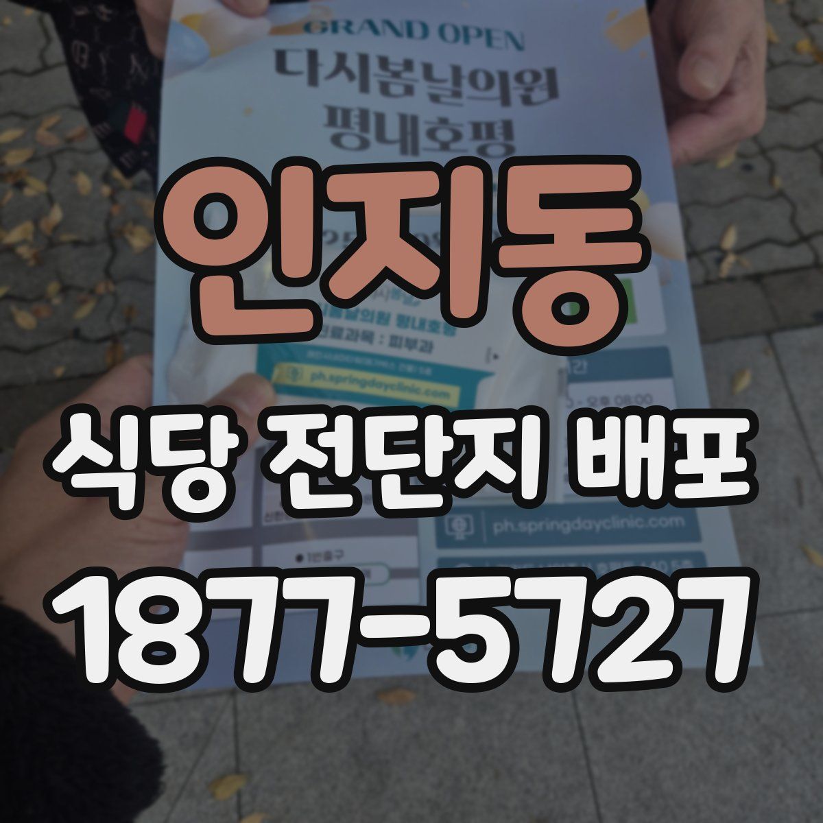 인지동 식당 전단지 배포