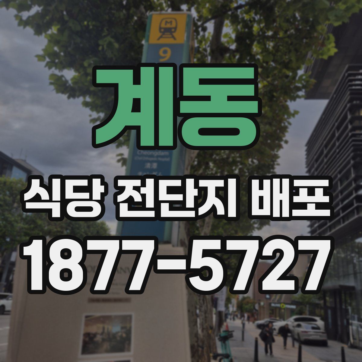 계동 식당 전단지 배포