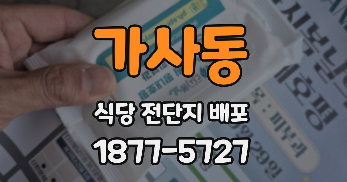 가사동 식당 전단지 배포