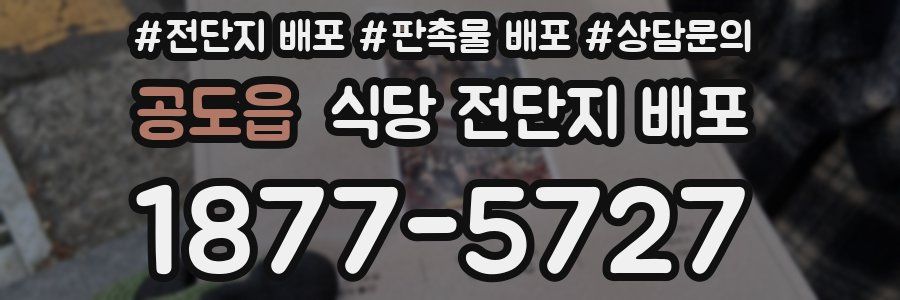 공도읍 식당 전단지 배포