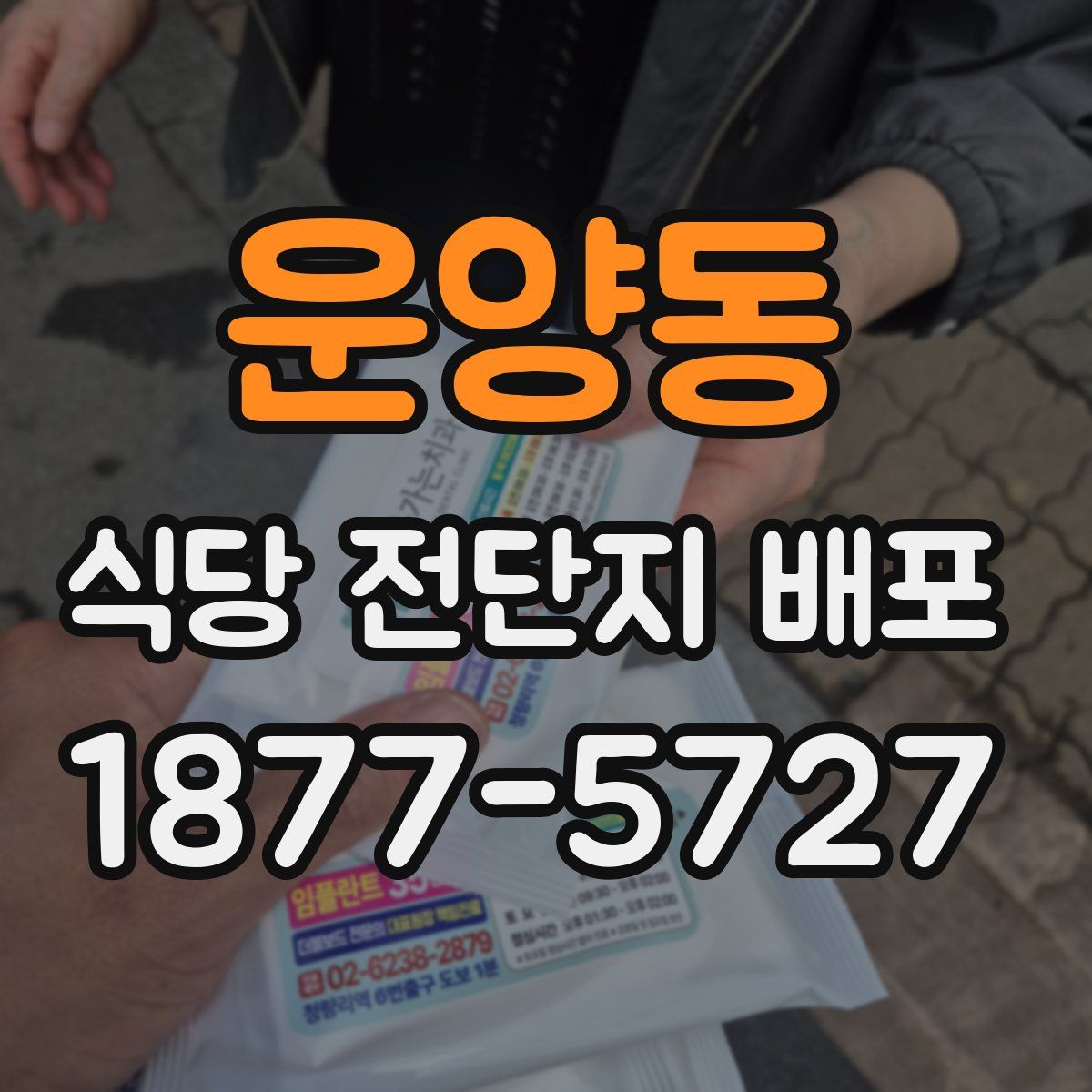운양동 식당 전단지 배포