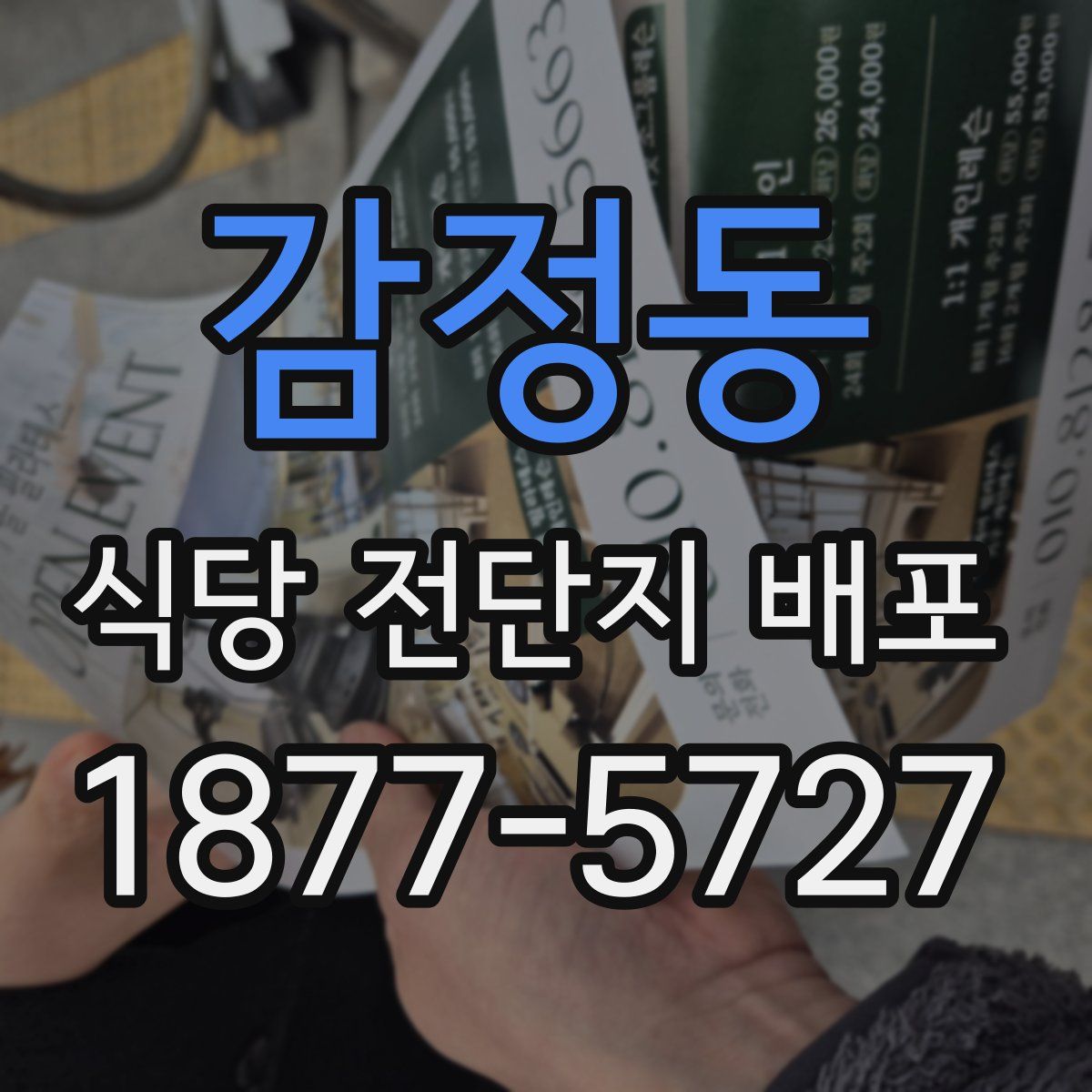 감정동 식당 전단지 배포