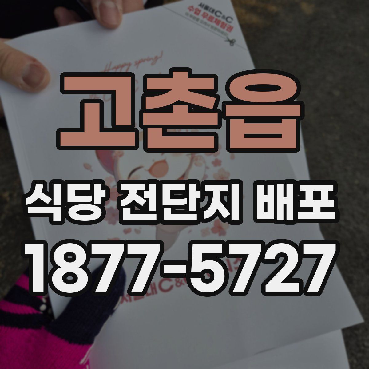 고촌읍 식당 전단지 배포
